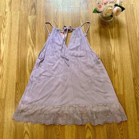 Boho💜 Summer sundress lilac dress small NWT 💜 - Picture 3 of 12